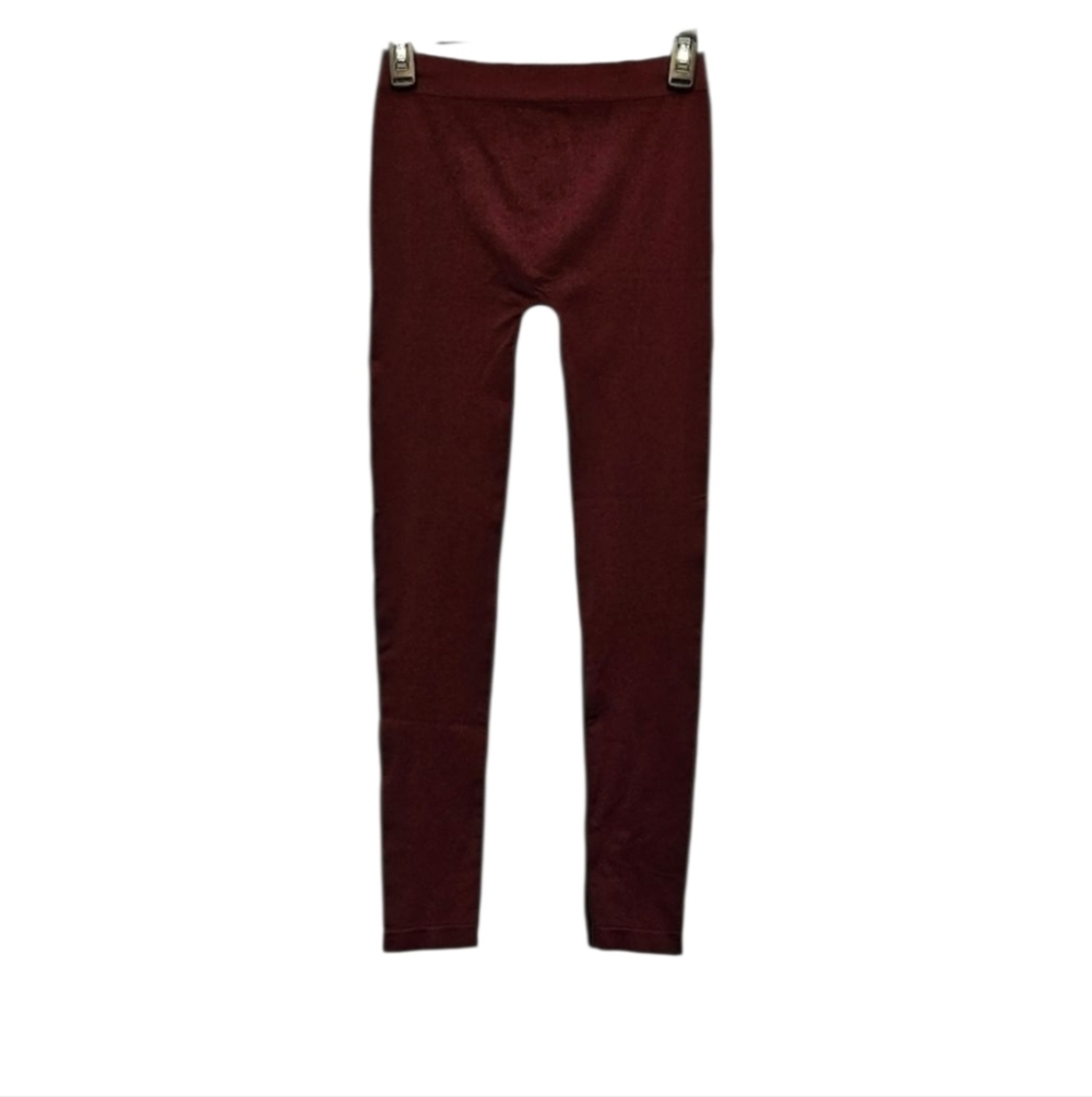 2 Pair Mopas Leggings 1 Maroon 1 Navy Blue 90% Nylon 10% Spandex Size Freesize